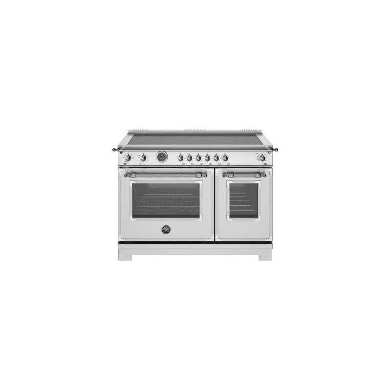 48" Freestanding Induction Range, 6 Induction, Stainless Steel, Bertazzoni HER486IGFEPXT