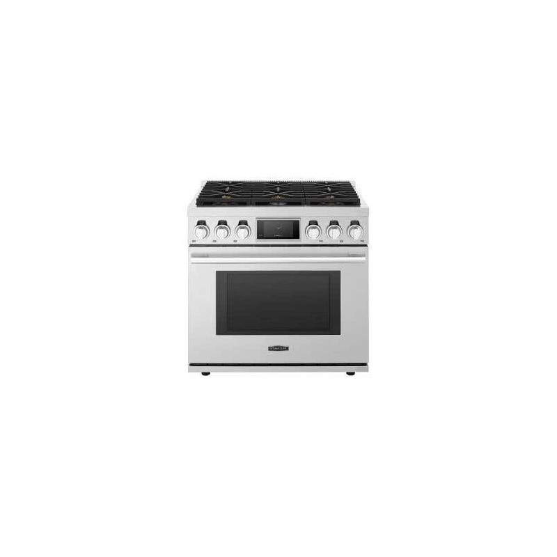 36" Freestanding Dual Fuel Range, 6 Sealed Burners, Stainless Steel, Signature Kitchen Suite SKSDR360S