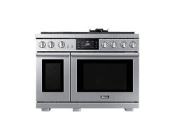 Cuisinière bi-combustible 48 po autoportante, 6 brûleurs scellés, argent, Dacor Transitional Series DOP48T963DS/DA