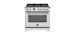 36" Freestanding Dual Fuel Range, 6 Sealed Burners, Stainless Steel, Bertazzoni Heritage Series HER366BCFEPXT