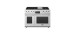 Dual-fuel slide-in range, 48 in, 6 sealed burners and griddle, stainless steel, Signature Kitchen Suite SKSDR480GS