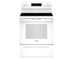 Cuisinière électrique 30 po autoportante, 5 brûleurs radiants, blanc, Whirlpool® YWFES5030RW