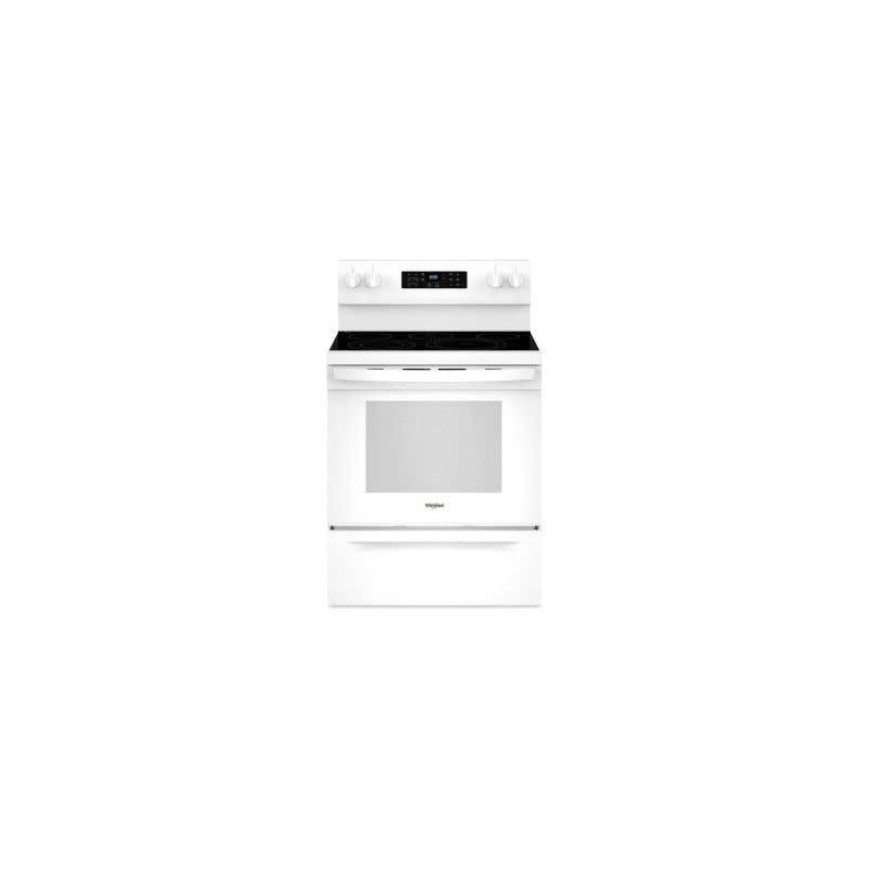 Cuisinière électrique 30 po autoportante, 5 brûleurs radiants, blanc, Whirlpool® YWFES5030RW