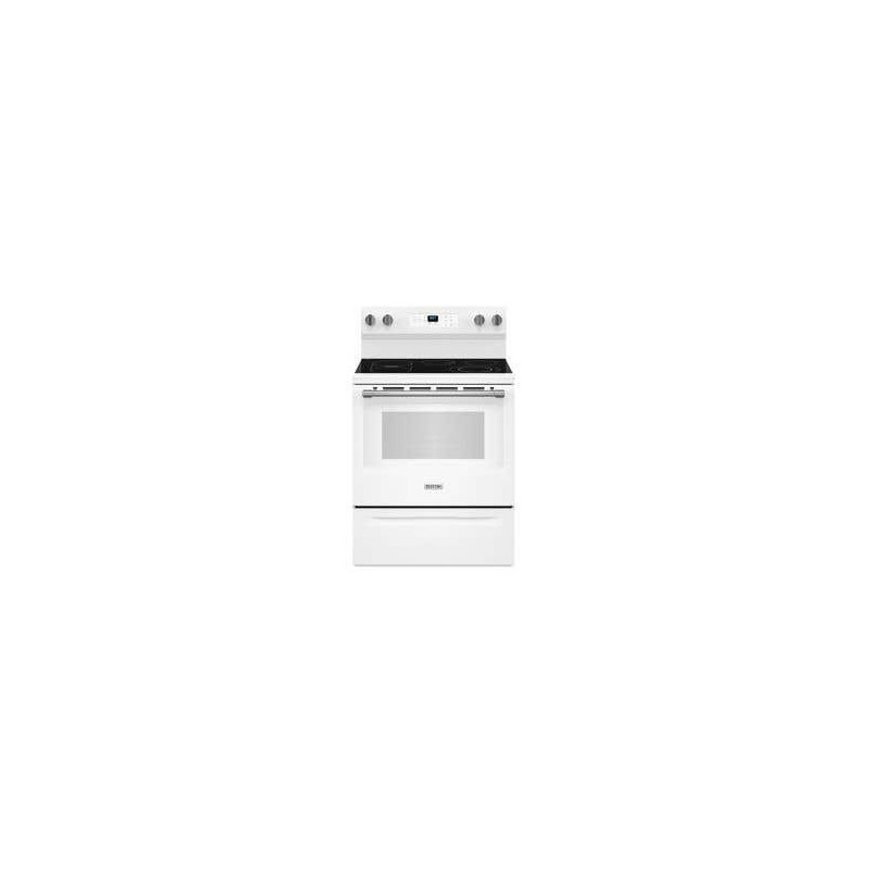 30" Freestanding Electric Range, 5 Radiant Burners, White, Maytag YMFES6030RW