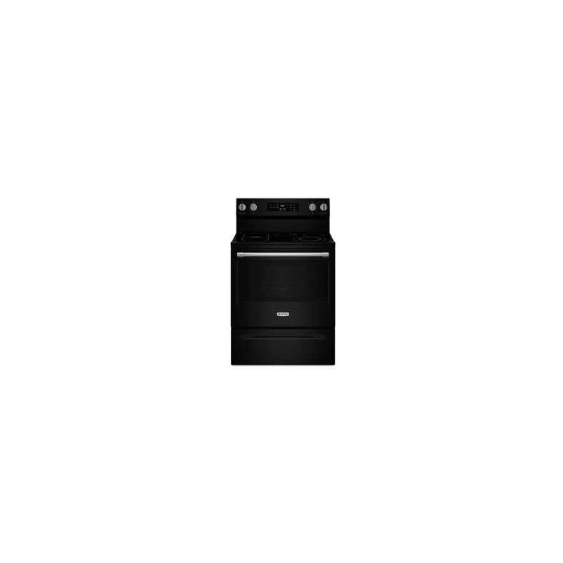 30" Freestanding Electric Range, 5 Radiant Burners, Black, Maytag YMFES6030RB