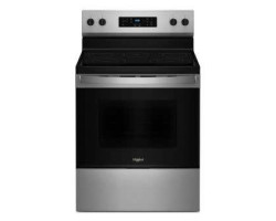 30" Freestanding Electric Range, 5 Radiant Burners, Stainless Steel, Whirlpool® YWFES3330RZ