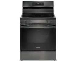 30" Freestanding Electric Range, 5 Radiant Burners, Black Stainless Steel, Frigidaire FCRE308CAD