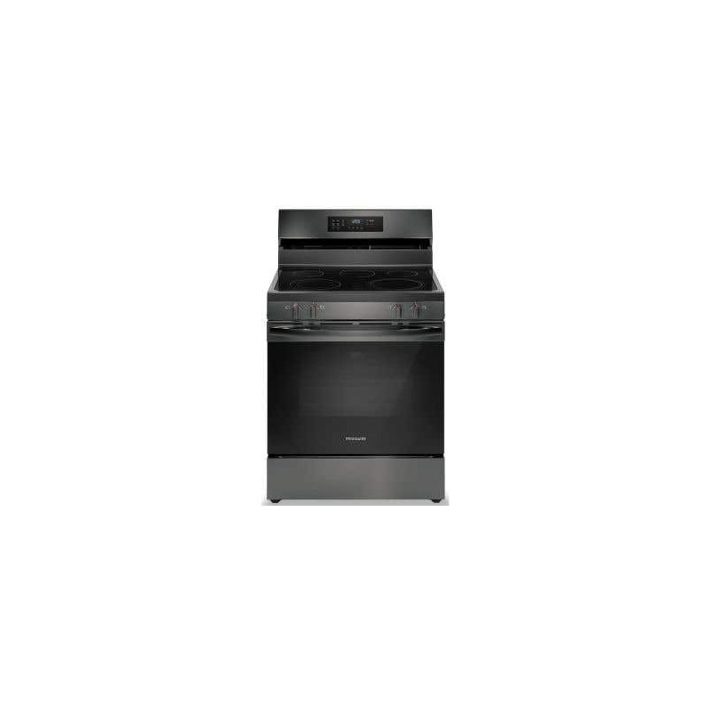 30" Freestanding Electric Range, 5 Radiant Burners, Black Stainless Steel, Frigidaire FCRE308CAD