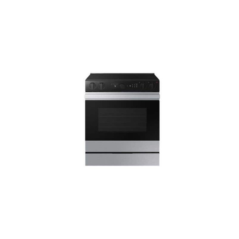 30" Slide-In Electric Range, 5 Radiant Burners, Stainless Steel, Samsung Bespoke Series NSE6DG8500SRAC