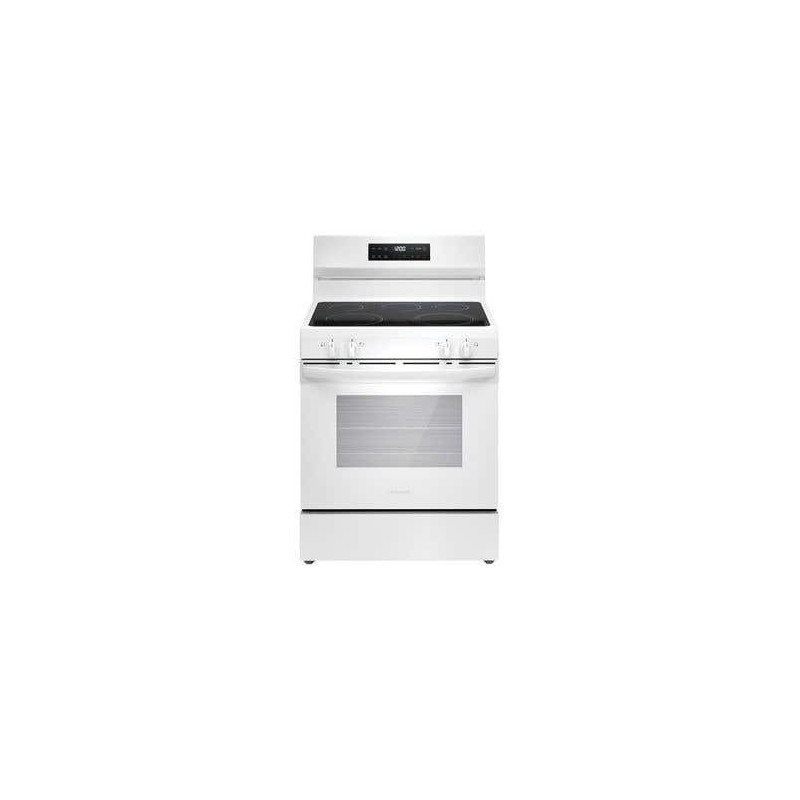 Cuisinière électrique 30 po autoportante, 5 brûleurs radiants, blanc, Frigidaire FCRE306CAW