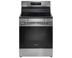 Cuisinière électrique 30 po autoportante, 5 brûleurs radiants, acier inoxydable, Frigidaire FCRE308CAS