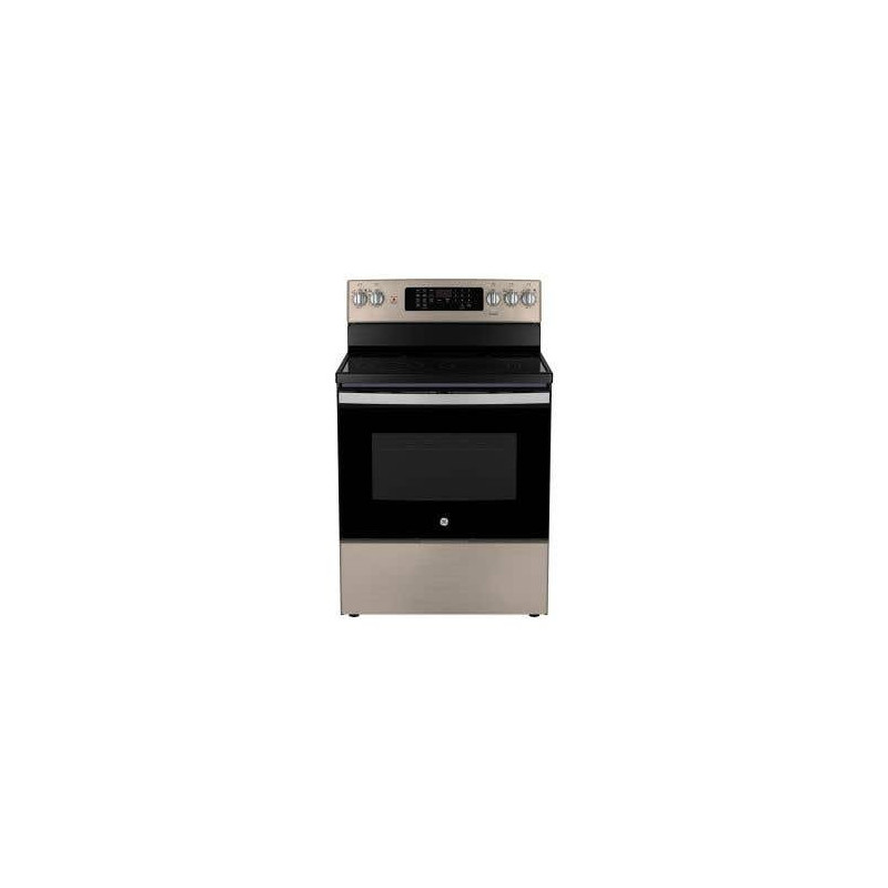 Cuisinière électrique 30 po autoportante, 5 brûleurs radiants, ardoise, GE® JCB840ETES