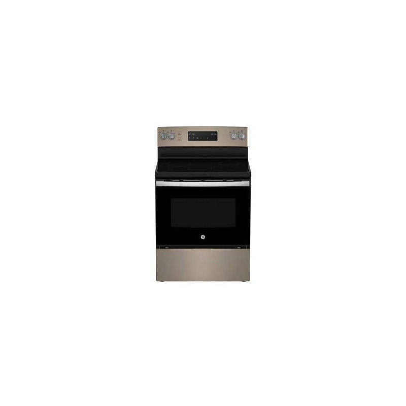 Cuisinière électrique 30 po autoportante, 4 brûleurs radiants, ardoise, GE® JCB630ETES