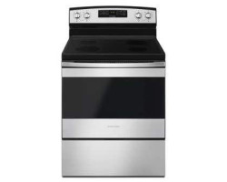 30" Freestanding Electric Range, 4 Radiant Burners, Stainless Steel, Amana® YAER6303MMS