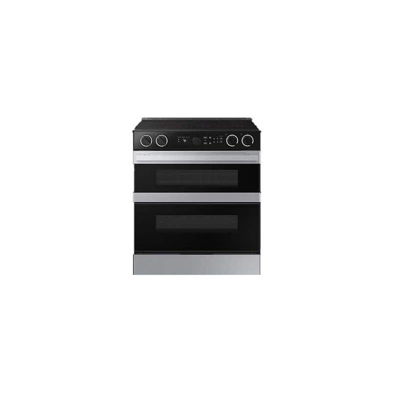 30" Slide-In Electric Range, 5 Radiant Burners, Stainless Steel, Samsung NSE6DG8550SRAC