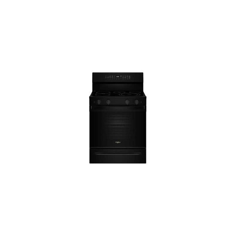 Cuisinière électrique 30 po autoportante, 5 brûleurs radiants, noir, Whirlpool® YWFES7530RB