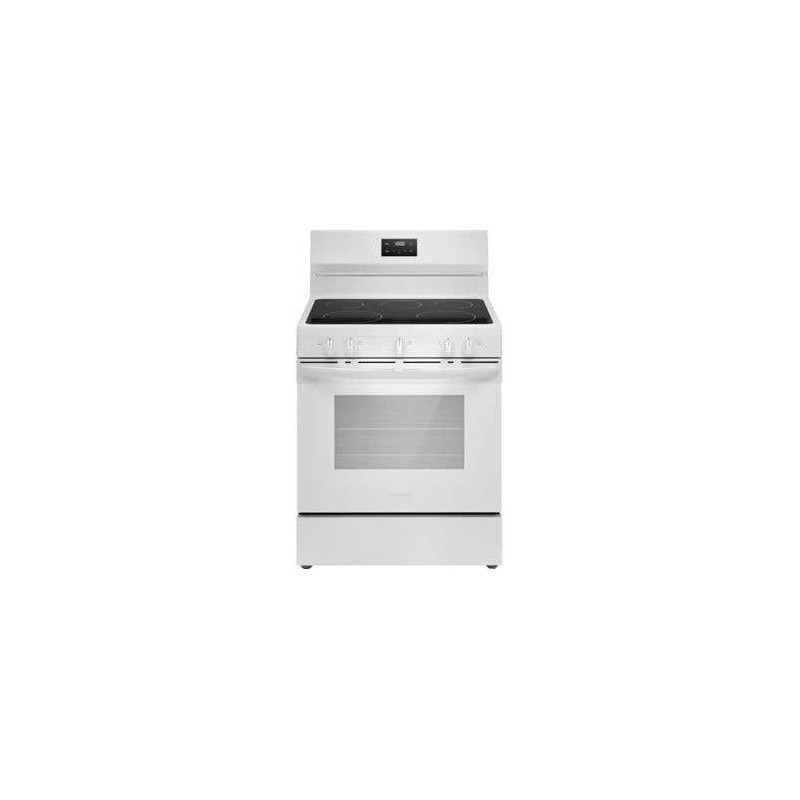 30" Freestanding Electric Range, 5 Radiant Burners, White, Frigidaire FCRE305CBW