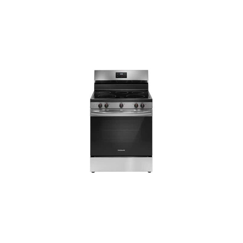 Cuisinière électrique 30 po autoportante, 5 brûleurs radiants, acier inoxydable, Frigidaire FCRE305CBS