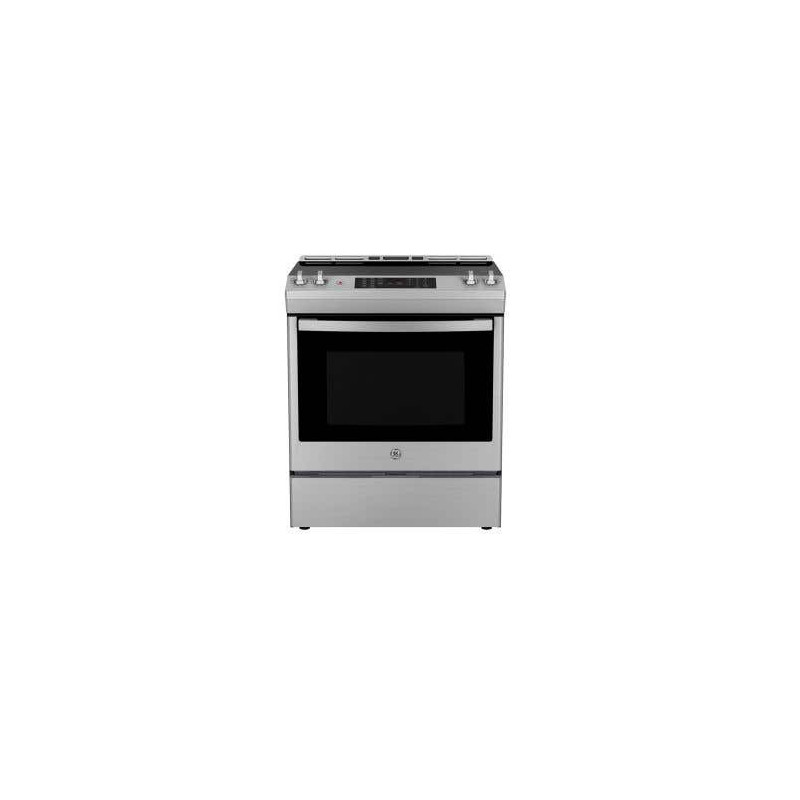 30" Slide-In Electric Range, 4 Radiant Burners, Stainless Steel, GE JCS830SVSS