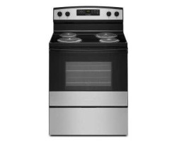 Cuisinière électrique 30 po autoportante, 4 brûleurs radiants, acier inoxydable, Amana YACR4303MMS