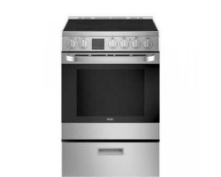 24" Freestanding Electric Range, 4 Radiant Burners and Drawer, Storage, Stainless Steel, Haier QCAS740RMSS