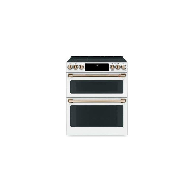 Cuisinière électrique 30 po encastrable, 5 brûleurs radiants, blanc, GE Cafe™ CCES750P4MW2