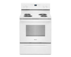 Cuisinière Spirale de 30 po. Whirlpool 4.8 pi.cu avec 4 brûleurs en Blanc YWFC315S0JW