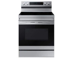 Cuisinière en Vitrocéramique de 30 po. Samsung 6.3 pi.cu avec 5 brûleurs en Inox NE63A6511SS