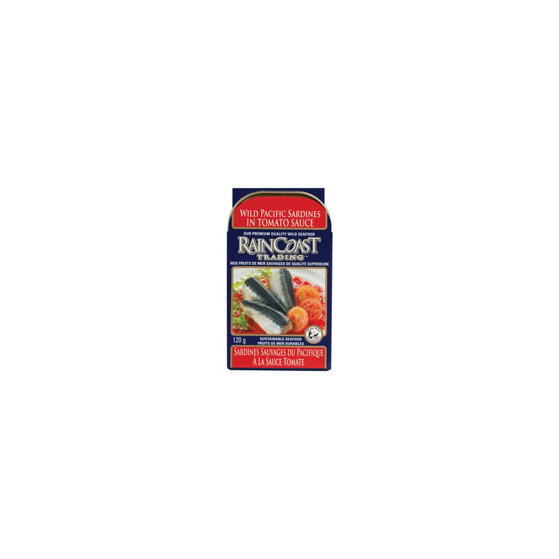 Raincoast Trading / 120 g Sardines sauvages du pacifique - À la sauce tomate