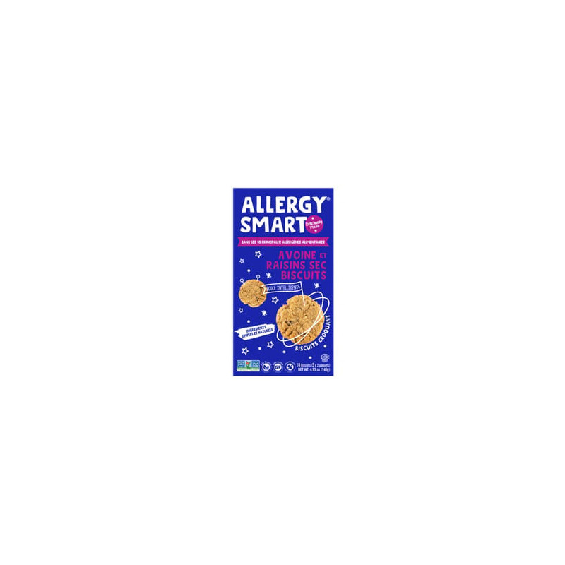 Allergy Smart / 140 g Biscuits croquants - Avoine raisins secs