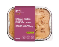 Avril Cuisiné / 500 g Gâteau Dattes et noix - Glaçage sucre à la crème