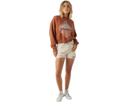 Moment Cropped Fleece Mock Neck Sweater - Women's