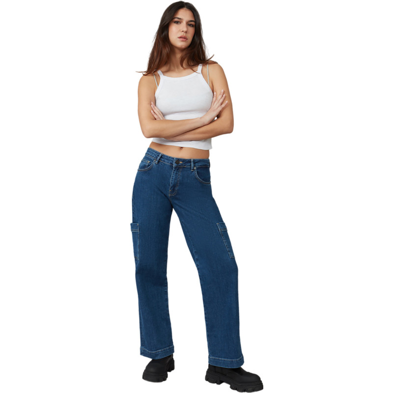 Pheonix Mid-Rise Cargo Jeans - Women's