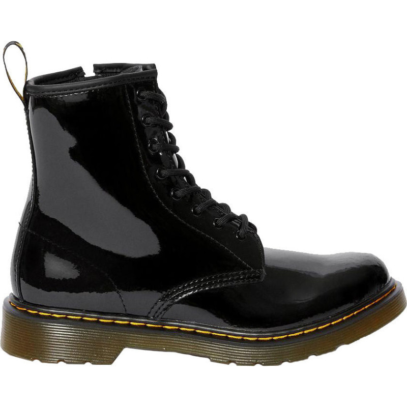 Dr. Martens Bottes à lacets en cuir verni 1460 - Grand Enfant