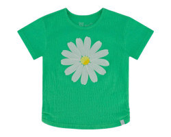 Deux par Deux T-shirt en jersey froissé avec applique - Grande Fille