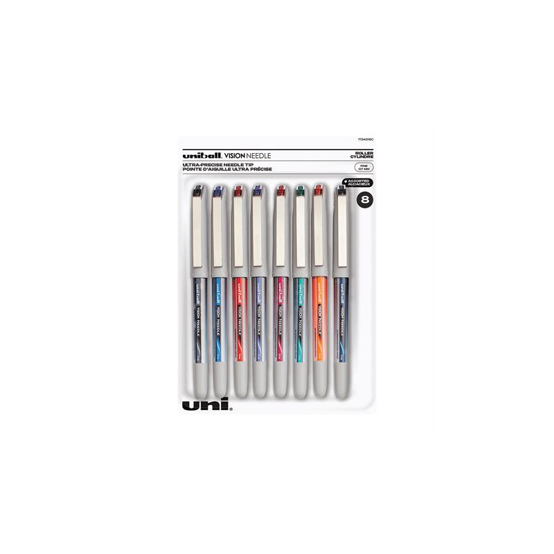 Uniball Uni-ball Vision Needle stylos à bille roulante pointe fine (0,7 mm)