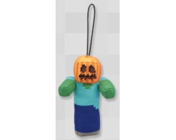 Minecraft -  petite mascotte d'halloween en peluche de zombi steve (8 cm)