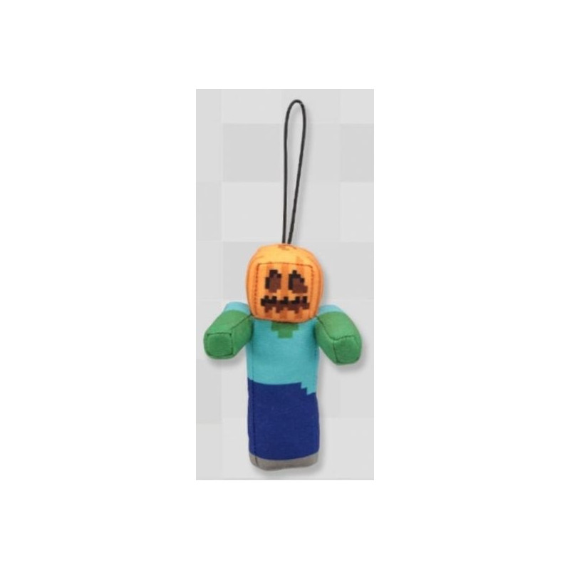 Minecraft -  petite mascotte d'halloween en peluche de zombi steve (8 cm)