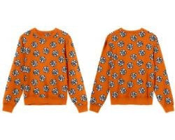 Dragon ball z -  pull tricot "symbole de goku" - orange (adulte)