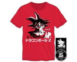 Dragon ball -  tête de goku - t-shirt rouge (adulte) -  dragon ball z