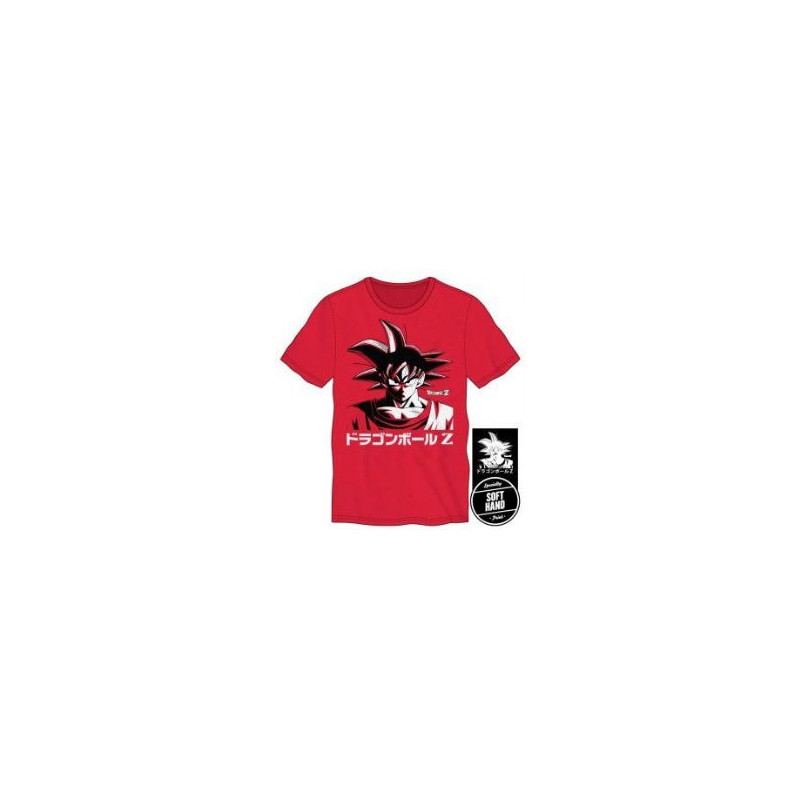 Dragon ball -  tête de goku - t-shirt rouge (adulte) -  dragon ball z