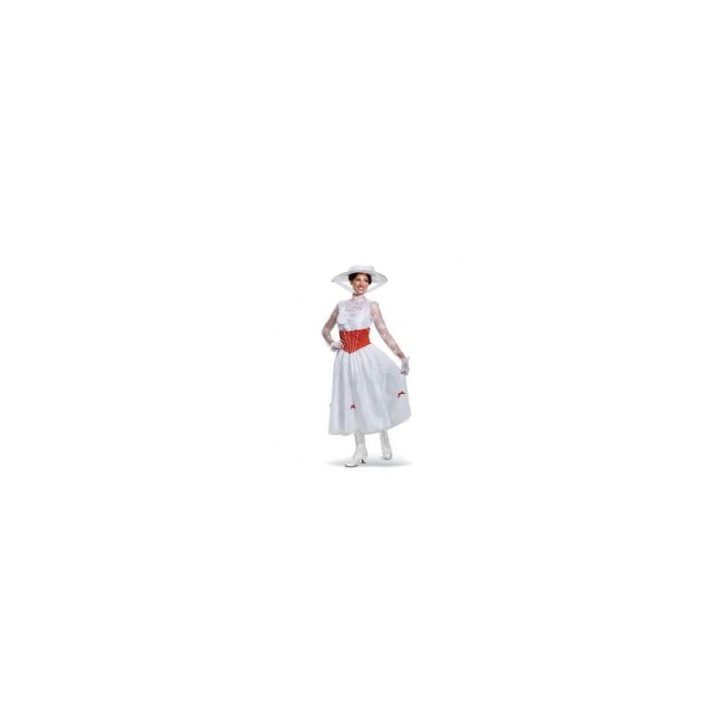 Mary poppins -  costume deluxe de mary poppins (adulte)