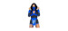 Ninja -  costume de dragon ninja - noir et bleu (adulte)