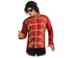 Michael jackson -  veste militaire - rouge (adulte)