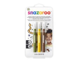 Snazaroo -  3 crayons à maquillage - ensemble de la jungle -  maquillage à l'eau