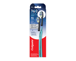 COLGATE 360° Floss Tip brosse à dents avec têtes de recharge, souple, 1 unité