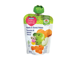 PERSONNELLE BÉBÉ Purée pour bébé 6 mois+, pomme et patate douce, 128 ml