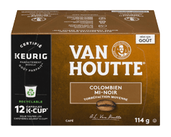 VAN HOUTTE K-Cup capsules de café colombien, 12 unités, mi-noir