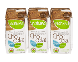 NATUR-A Boisson de soya, 3 x 200 ml, Chocolat