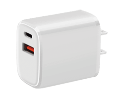 IBIZ Adaptateur d'alimentation 20W PD USB-C + A QC3.0, 1 unité